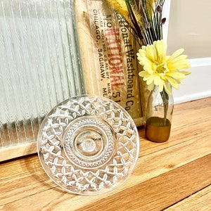 Vintage Anchor Hocking Wexford Leaded Crystal Glass Ice Bucket / Vintage Wexford Ice Bucket