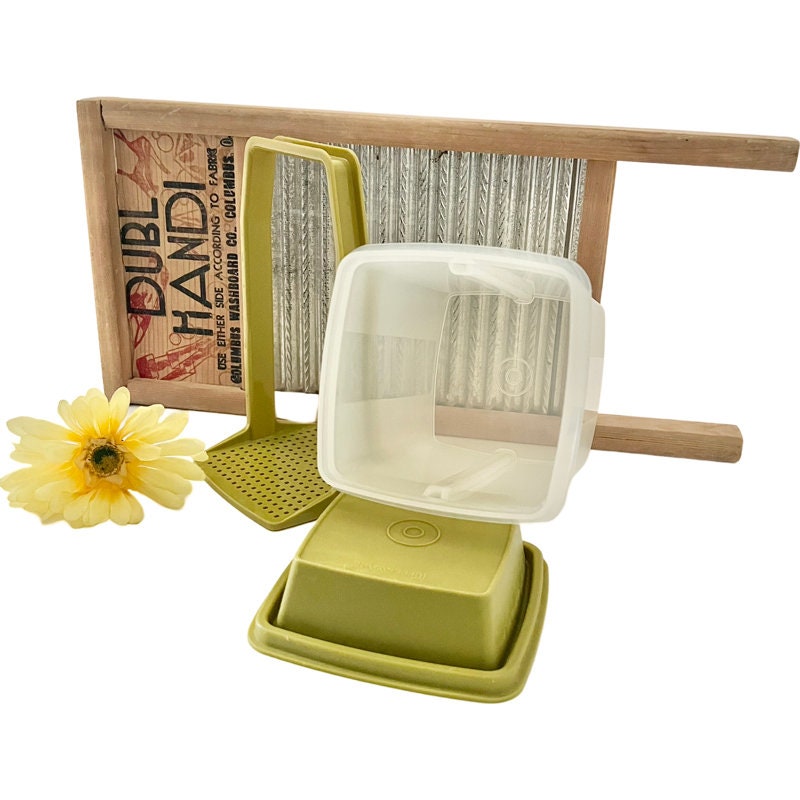 Bocal Tupperware Jaune - Boîte à Cornichons Ou Olives - BE - Occasion Bon état