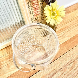 Vintage Anchor Hocking Wexford Leaded Crystal Glass Ice Bucket / Vintage Wexford Ice Bucket