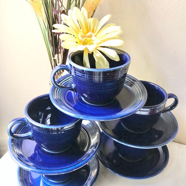 Fiestaware Cobalt Blue Bistro Mug, 18 Oz - Contemporary Ceramic, Made In USA