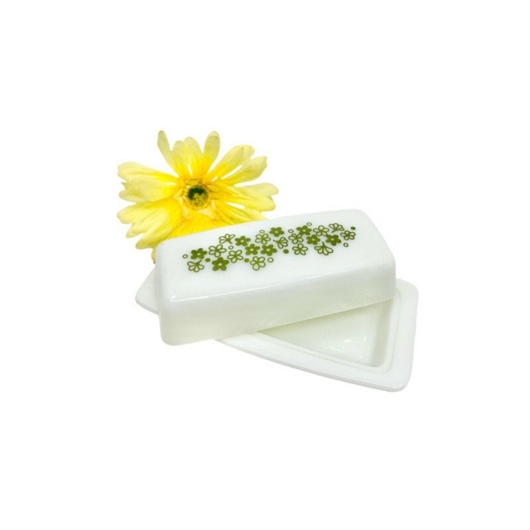 Vintage Pyrex Crazy Daisy Spring Blossom Butter Dish / 1970s Vintage