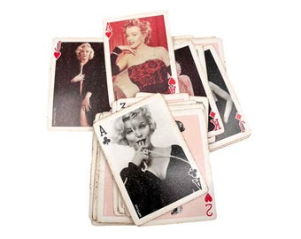 Vintage Original MARILYN MONROE Pin-up Playing Card Double