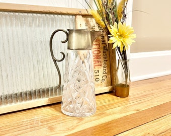 Vintage Large Crystal Carafe / KAP Bazar Colon Carafe 3.5 Cup Carafe / 1970's Large Crystal Carafe