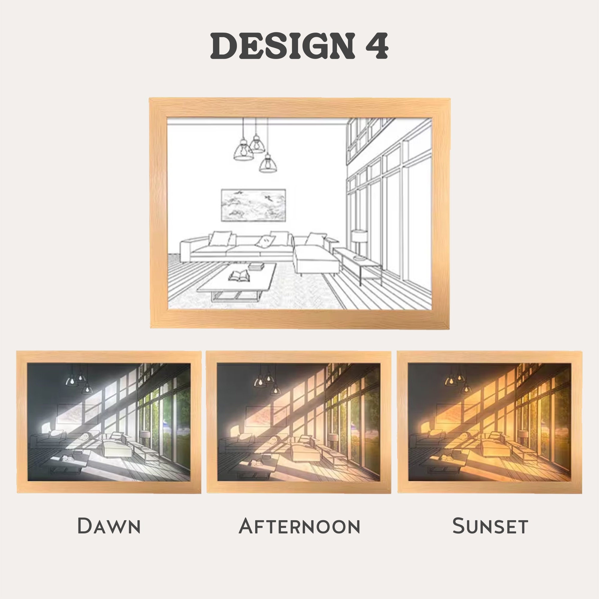 Wall Art Light Painting Framed Painting Night Light Framed Etsy UK