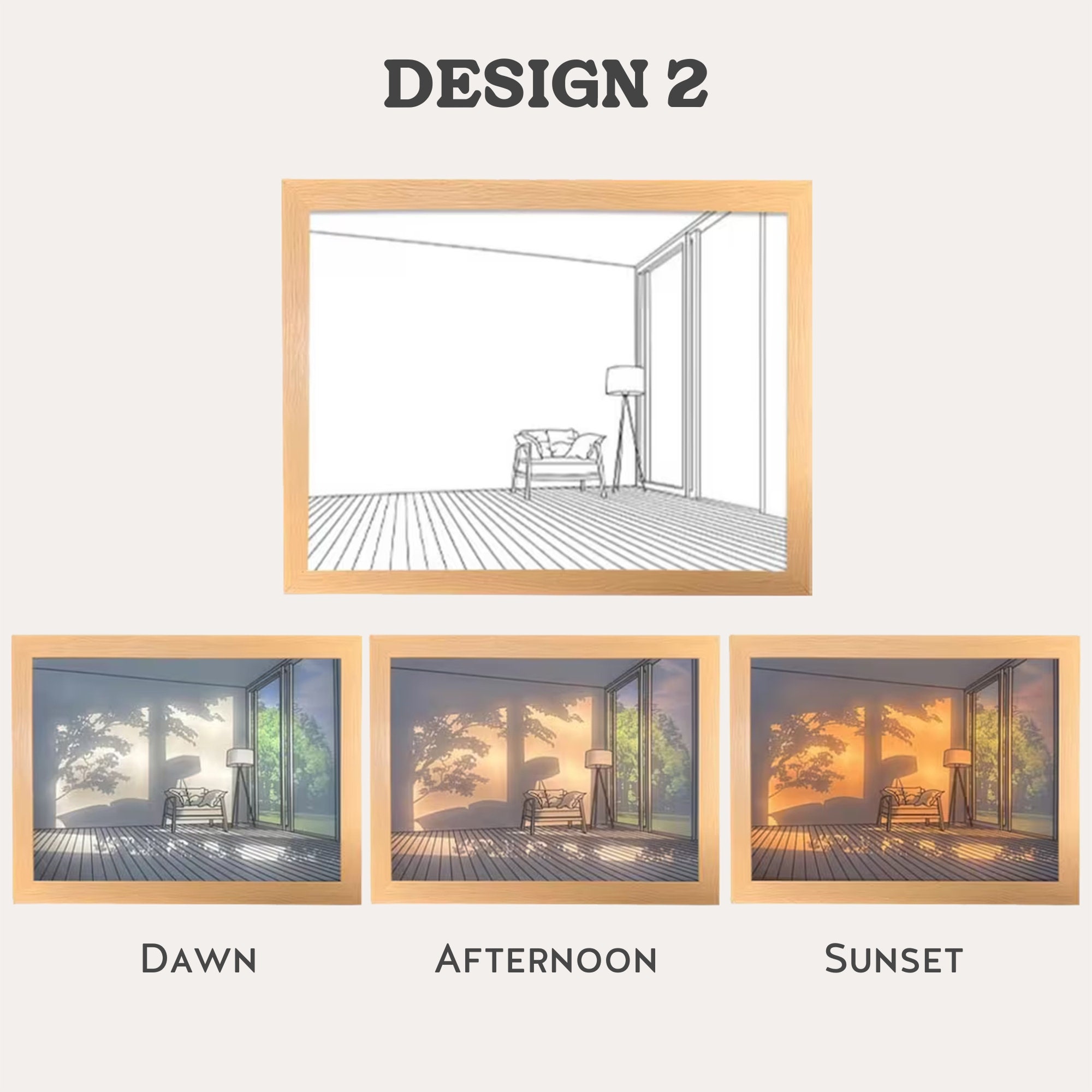 Wall Art Light Painting Framed Painting Night Light Framed Etsy UK