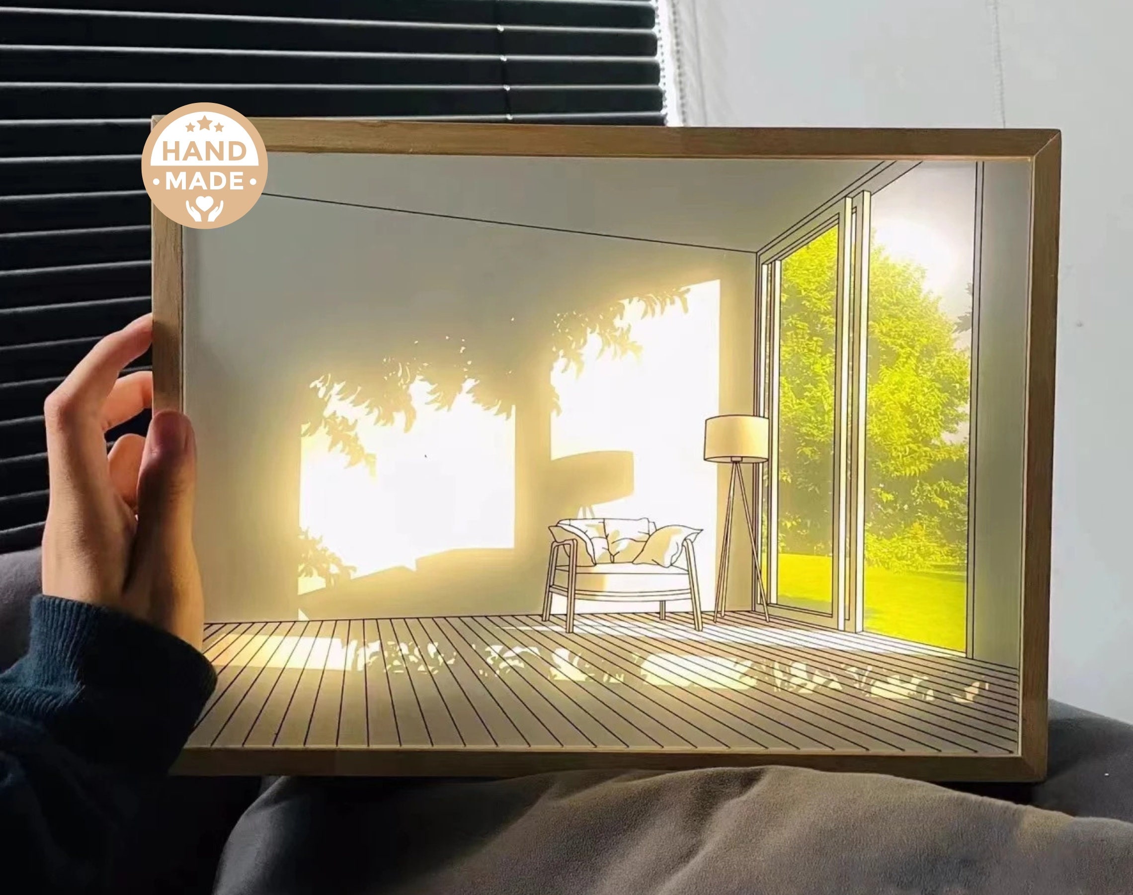 Wall Art Light Painting Framed Painting Night Light Framed Etsy UK