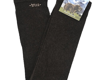 Natural Sheep Wool & Yak Wool Long Leg Warmers | Naturally Thermoregulating | Stretch Fit Layering Essential