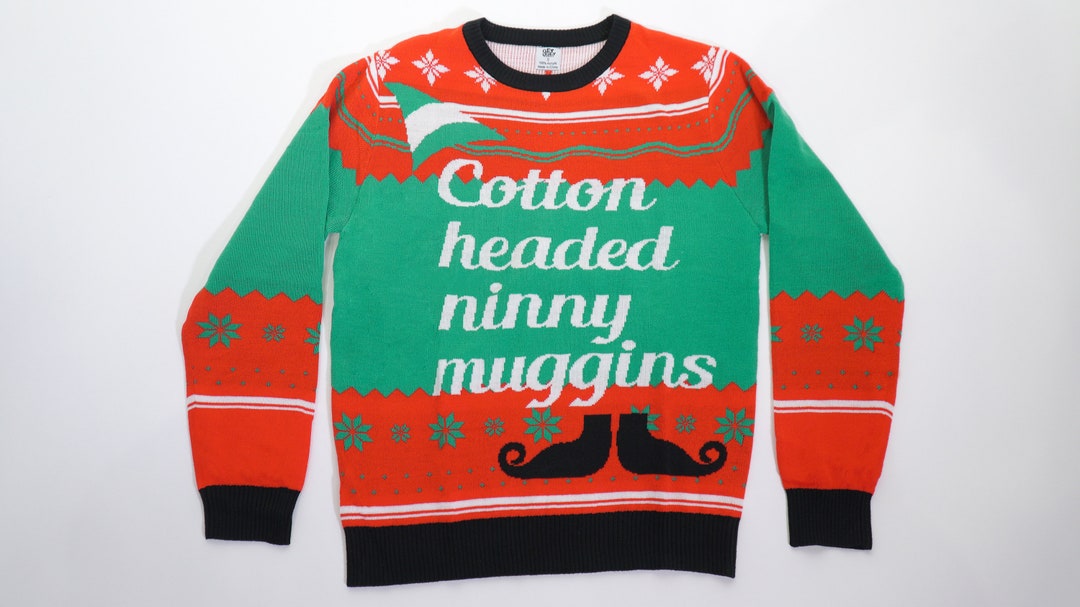 Cotton Headed Ninny Muggins Ugly Christmas Sweater Sale Elf Etsy