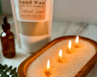 Sand Wax Dough Bowl Refill Kit: 18oz Natural Scented Candle