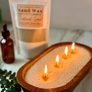 Sand Wax Dough Bowl Refill Kits no mess refill 18oz custom wine & spirit themed scents Choose Color Wax includes scent + Wax + wicks