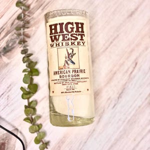 Bourbon candle High West Bourbon Bottle soy candle old fashioned scent whiskey candle bar decor unique candle