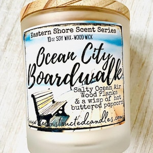 Maryland Delaware Virginia Chesapeake Bay Ocean City Chincoteague themed Candles Eastern Shore Series Soy Wood Wick Unique Gift Beach Decor image 10