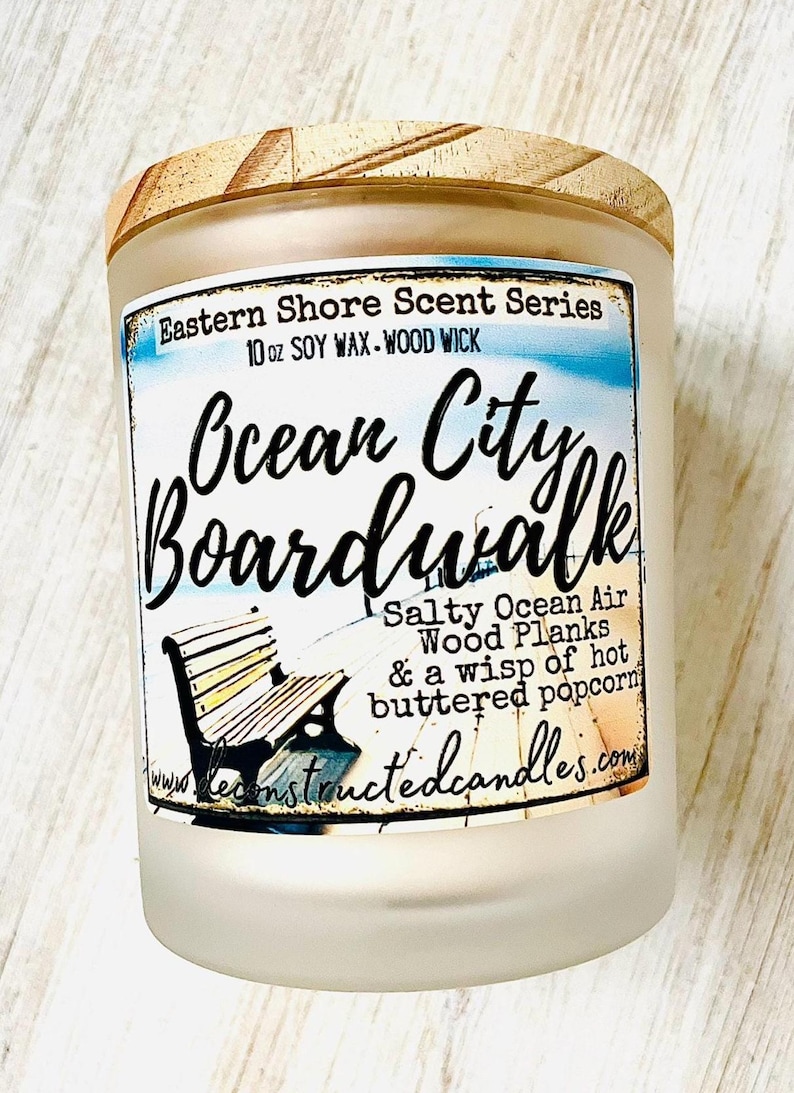 Maryland Delaware Virginia Chesapeake Bay Ocean City Chincoteague themed Candles Eastern Shore Series Soy Wood Wick Unique Gift Beach Decor image 10