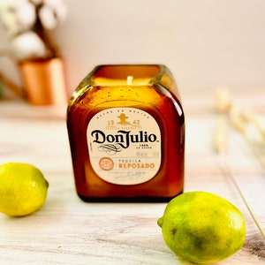 Soy Tequila Candle - Don Julio reposado Bottle - Margarita Scent - deconstructed candles -  soy wax