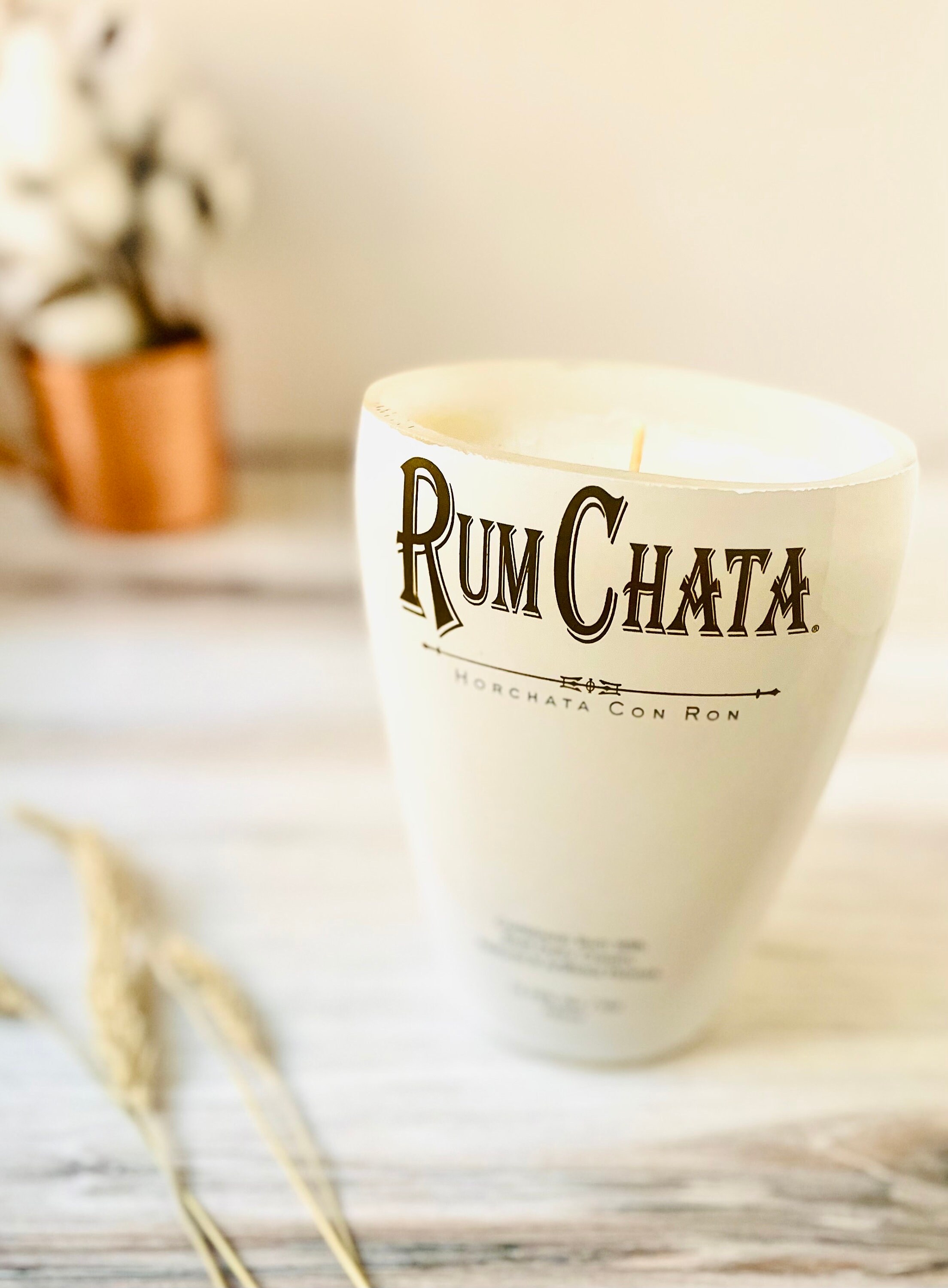 Rum Chata candle - Horchata Rum Scent - soy wax - DECONSTRUCTED CANDLES