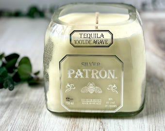 Tequila soy candle - patron bottle - margarita scent - hemp wick