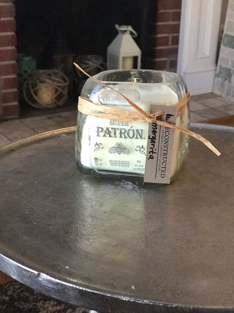 Tequila Soy Candle Patron Bottle Margarita Scent Hemp Etsy
