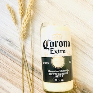 Beer candle soy wax recycled beer bottle candle Corona Bottle Mexican Lime Lager Scent or choose from 3 masculine themed scents mancave