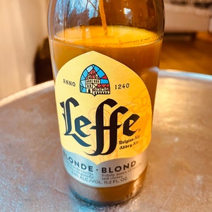 Bierkerze Sojawachs recycelte Bierflasche Kerze Leffe Flasche Benutzerdefinierter Bierduft oder wählen Sie aus 3 maskulinen Themendüften Mancave Dekor