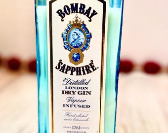 Bombay Sapphire Gin Flaschenkerze, benutzerdefinierte Duftkerze aus Sojawachs