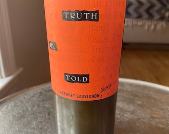 Cabernet wine candle - truth be told Cabernet bottle - DECONSTRUCTED CANDLES - soy wax