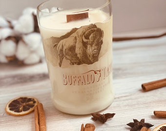 Buffalo Trace Bourbon Bottle Candle, Old Fashioned Scent