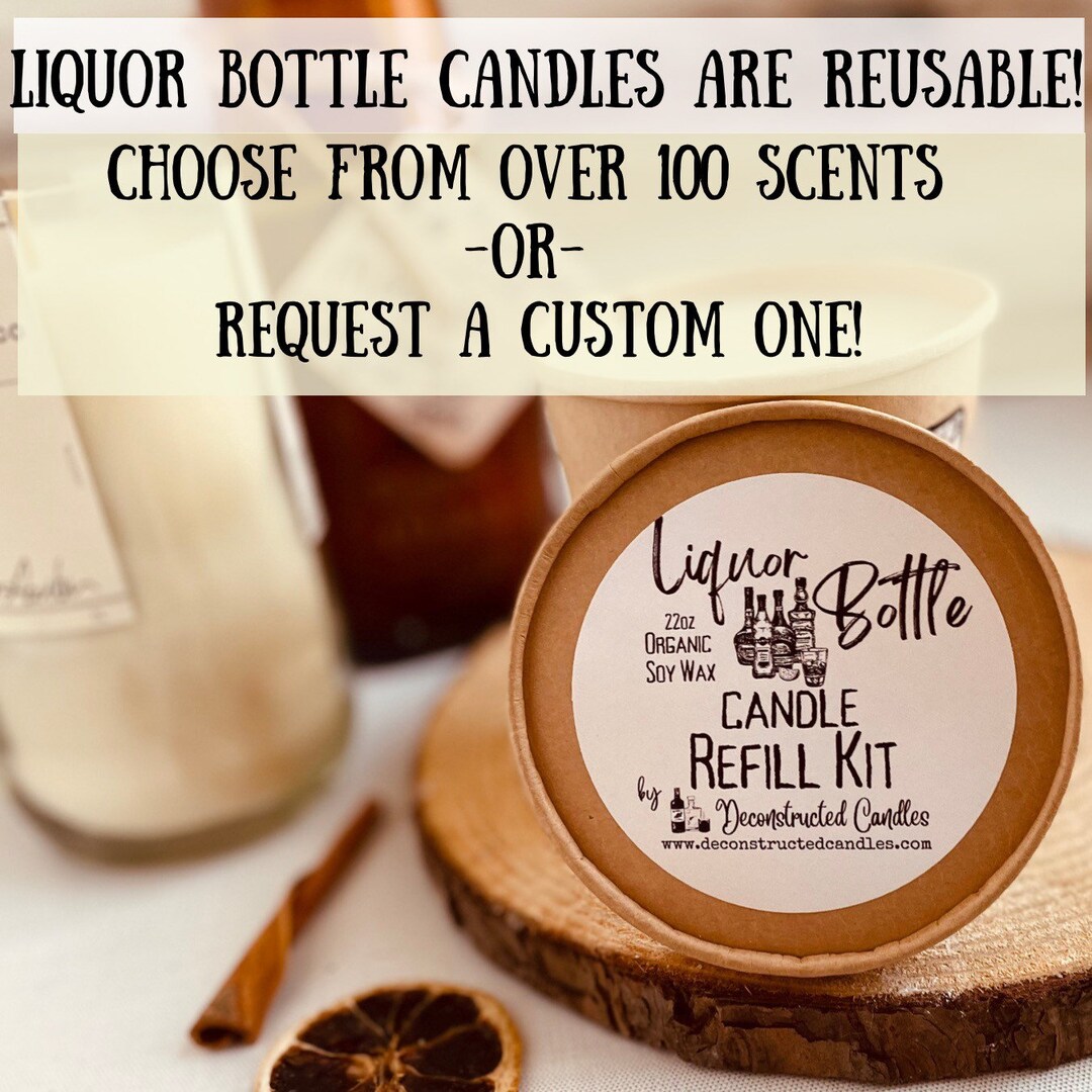 22oz Liquor Bottle Refill Kits Choose Your Scent Refill & Etsy