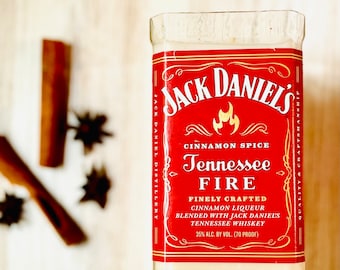 Cinnamon Whiskey Bottle Candle - Jack Daniels Fire, Soy Wax