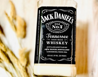 Soy Whiskey candle - Jack Daniel&#39;s Bottle - choose from 3 of our custom whiskey scents or request your own