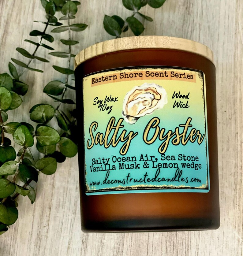 Maryland Delaware Virginia Chesapeake Bay Ocean City Chincoteague themed Candles Eastern Shore Series Soy Wood Wick Unique Gift Beach Decor image 6