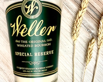 Vela Bourbon - Botella Weller - Aroma clásico - VELAS DECONSTRUIDAS - Cera de soja orgánica