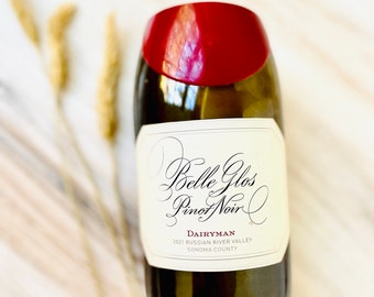 Belle Glos Pinot Noir Wine Bottle Candle – Soy Wax, Hand Poured