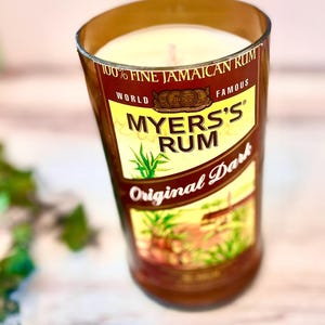 Jamaican Rum Candle Myers dark rum bottle Painkiller cocktail scented unique candle bar decor rum lover rum gift rum candle soy candle