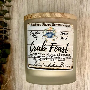 Maryland Delaware Virginia Chesapeake Bay Ocean City Chincoteague themed Candles Eastern Shore Series Soy Wood Wick Unique Gift Beach Decor image 4
