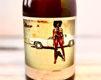 Red wine candle - orin swift machete bottle - DECONSTRUCTED CANDLES - soy wax