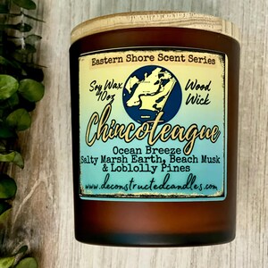 Maryland Delaware Virginia Chesapeake Bay Ocean City Chincoteague themed Candles Eastern Shore Series Soy Wood Wick Unique Gift Beach Decor image 8