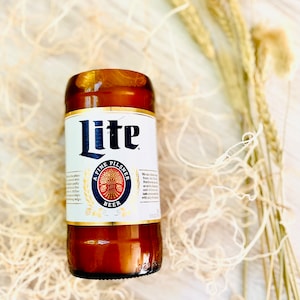 Beer candle soy wax recycled beer bottle candle American Classics Custom Beer Scent or choose from 3 masculine themed scents mancave decor