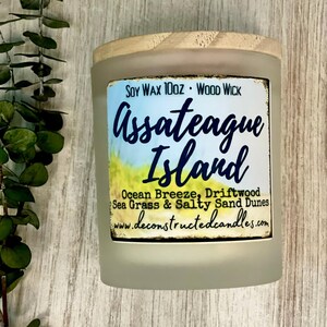 Maryland Delaware Virginia Chesapeake Bay Ocean City Chincoteague themed Candles Eastern Shore Series Soy Wood Wick Unique Gift Beach Decor image 3