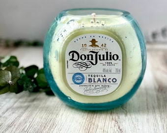Soy Tequila Candle -- Margarita Scent - Don Julio Blanco Bottle - deconstructed candles - soy wax