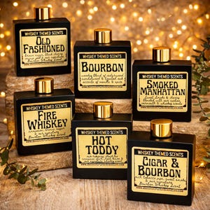 バーボンウイスキーの香りのリードディフューザー：マンケイブホームフレグランス