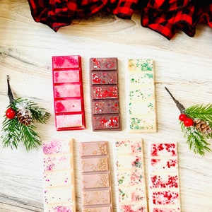 Holiday / Christmas Scented Snap Bar Wax Melts - natural soy wax - strong scented