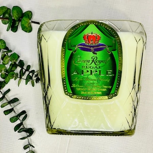 Apfel Whisky Kerze - Apple Whisky Duft - Apple Whisky Duftöl - Bio-Sojawachs - &quot;&quot;Wave&quot;&quot; Holzdocht&quot;