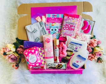 Kit de inicio para la primera menstruación de niñas, paquete de cuidado personal para adolescentes, cestas de regalo para niñas, kit de cuidado para la primera menstruación de adolescentes, caja de mimos para niñas