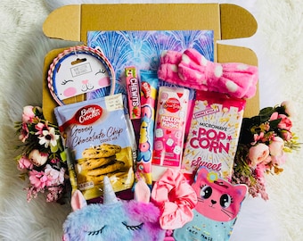 CAJA DE REGALO PARA NIÑAS, Caja de regalo de cumpleaños para niñas pequeñas, Cesta de mimos para niñas pequeñas, Set de regalo de actividades para niñas, Caja de regalo para fiestas de niñas