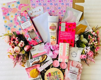 Teacher Appreciation Gift Box For Her, Thank You Teacher Self Care Gift Hamper, Best Teacher Gifts For Her, End Of Term Gift, Pamper Gift