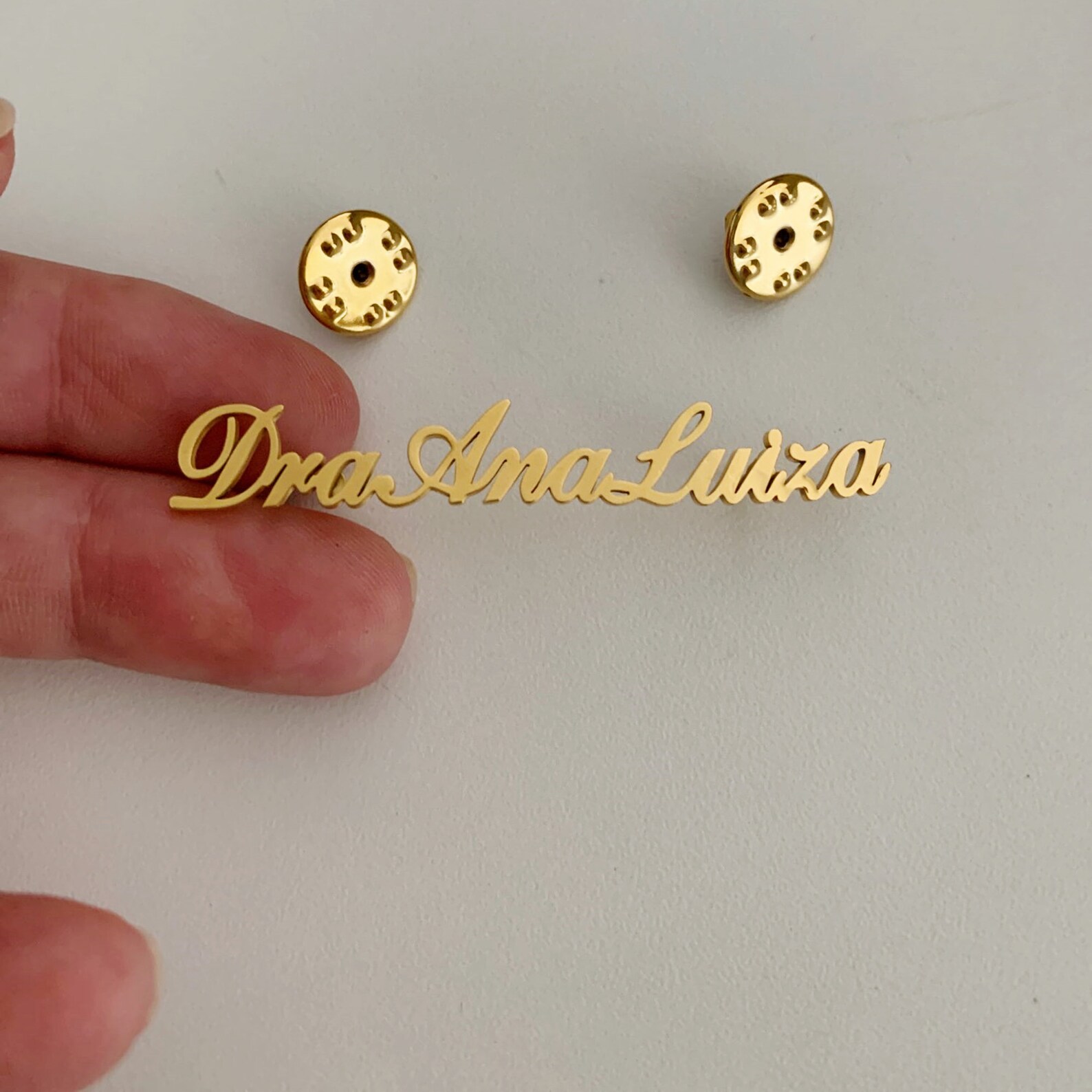 Custom Name Brooch Personalized Handwriting Brooch Gold Name Etsy