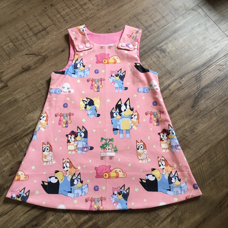 Girl Snap dress cotton custom order handmade