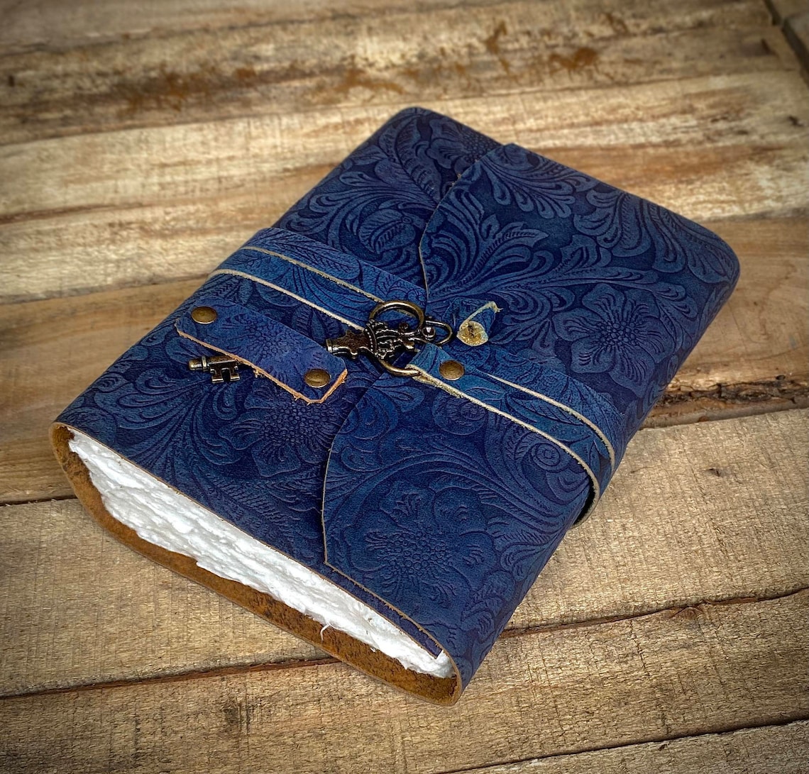 Vintage Leather Journal Handmade Antique Deckle Edge Paper Etsy UK