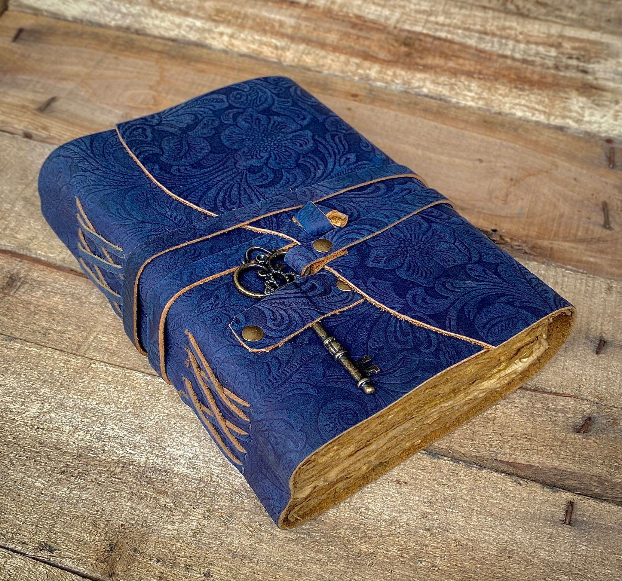 Vintage Leather Journal Handmade Antique Deckle Edge Paper Etsy UK