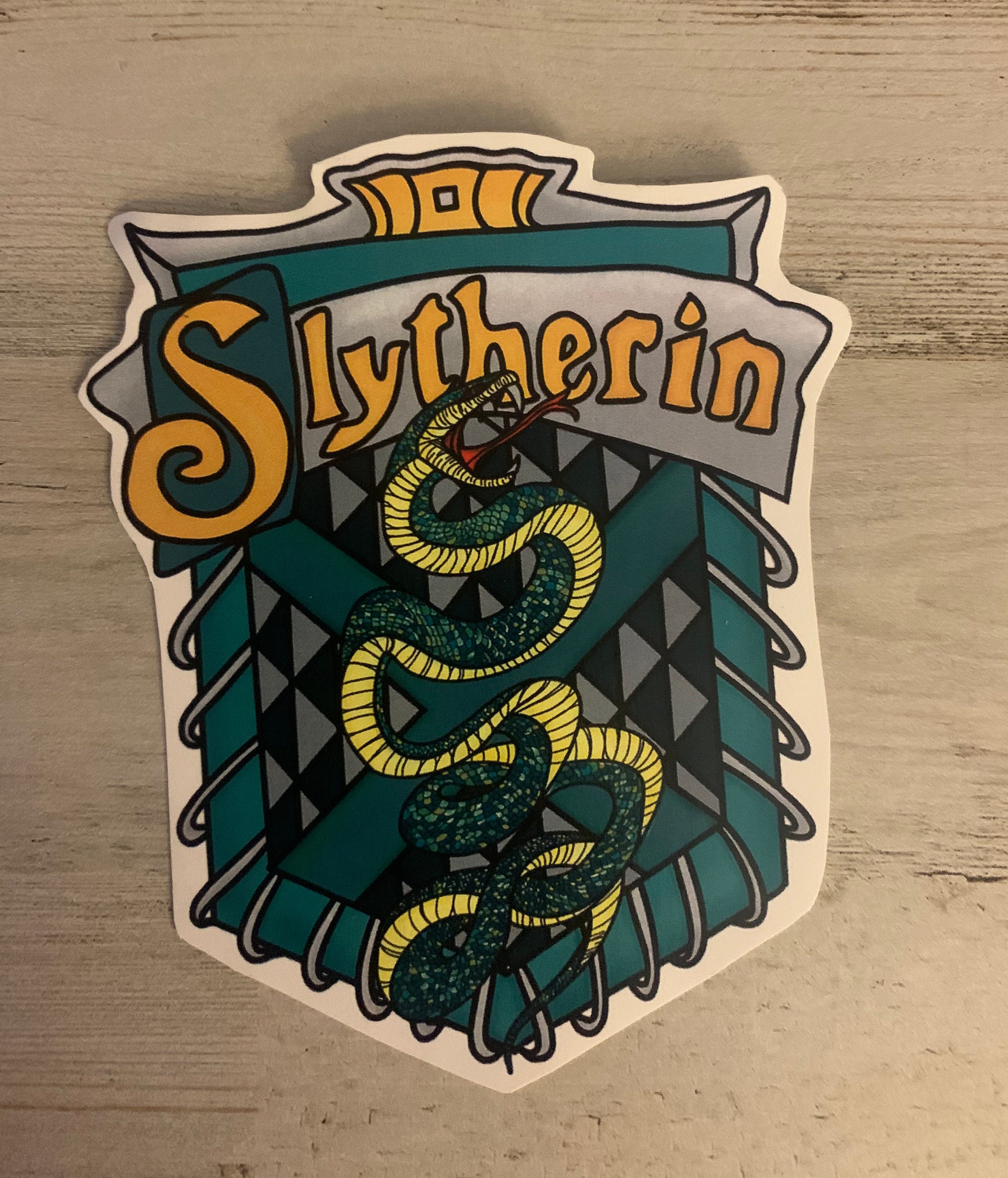 Slytherin House Crest Harry Potter Sticker/ Decal | Etsy